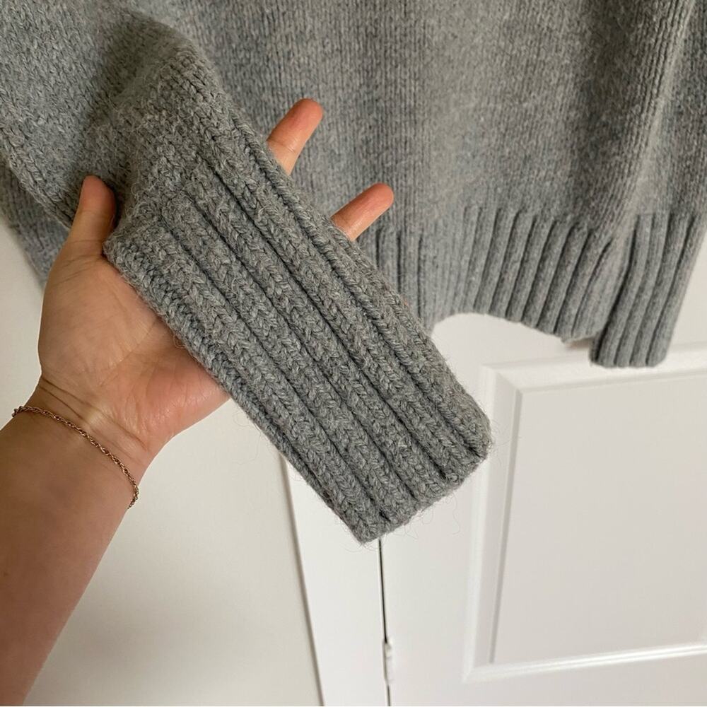 Zara Knit Quarter Zip Minimal Utility Clean Girl Casual Modern Pullover Sweater - Picture 2 of 7